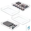 iDesign Set of 4 Makeup Drawer Organizer Trays for Vanity - Clear - 2 of 4
