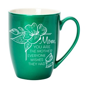 Elanze Designs Mom You Are The Mother Everyone Wishes They Had Emerald Green 10 ounce New Bone China Coffee Cup Mug - 1 of 4