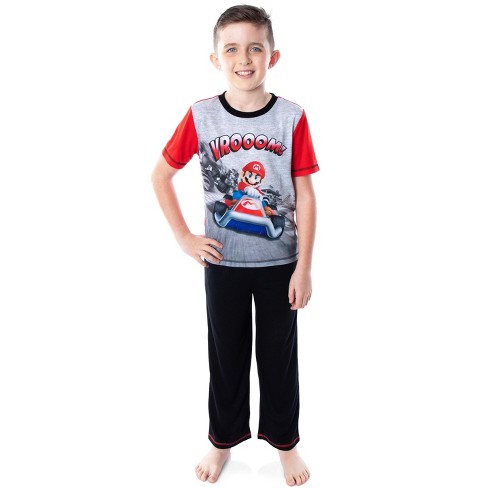 Cartoon Kids Toddler Boys Super Mario Cotton Sleepwear Nightwear Pajamas  Set 