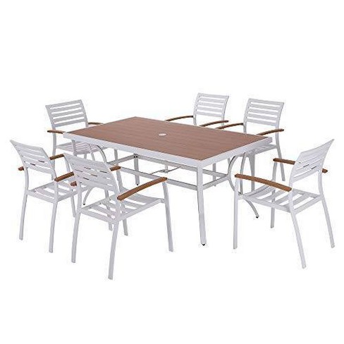 7pc Aluminum And Poly Lumber Patio Dining Set Nuu Garden Target