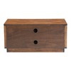 Mid-Century Modern Narrow TV Stand for TVs up to 35.3" Walnut - ZM Home: Hardwood Media Dresser, Metal Hardware - 4 of 4