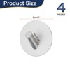 Unique Bargains Aluminum Self-Adhesive Slash Sticky Kitchen Towel Hooks 4 Pcs - 2 of 3