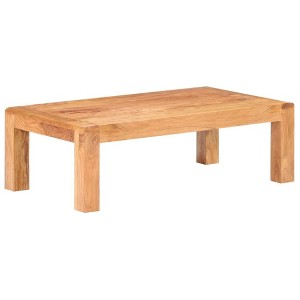 vidaXL Solid Acacia Wood Coffee Table - Honey Finish Rectangular Side End Table for Living Room, Lounge - 43.3"x23.6"x13.8" - 1 of 4