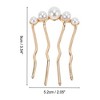Unique Bargains Women's Fashion U-shaped Faux Pearls Decorative Hairpin 1 Pc - 4 of 4