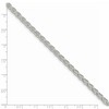 Black Bow Jewelry 3.5mm Sterling Silver Diamond Cut Solid Round Spiga Chain Necklace - 4 of 4