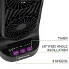 Holmes 13" Duo Breeze Dual Blade Clean Oscillating Desk Fan 3 Speeds Purple Blades 8 Hour Timer Black - 3 of 4