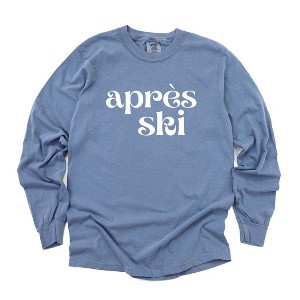 Simply Sage Market Women's Apres Ski Long Sleeve Garment Dyed Tee - 1 of 4