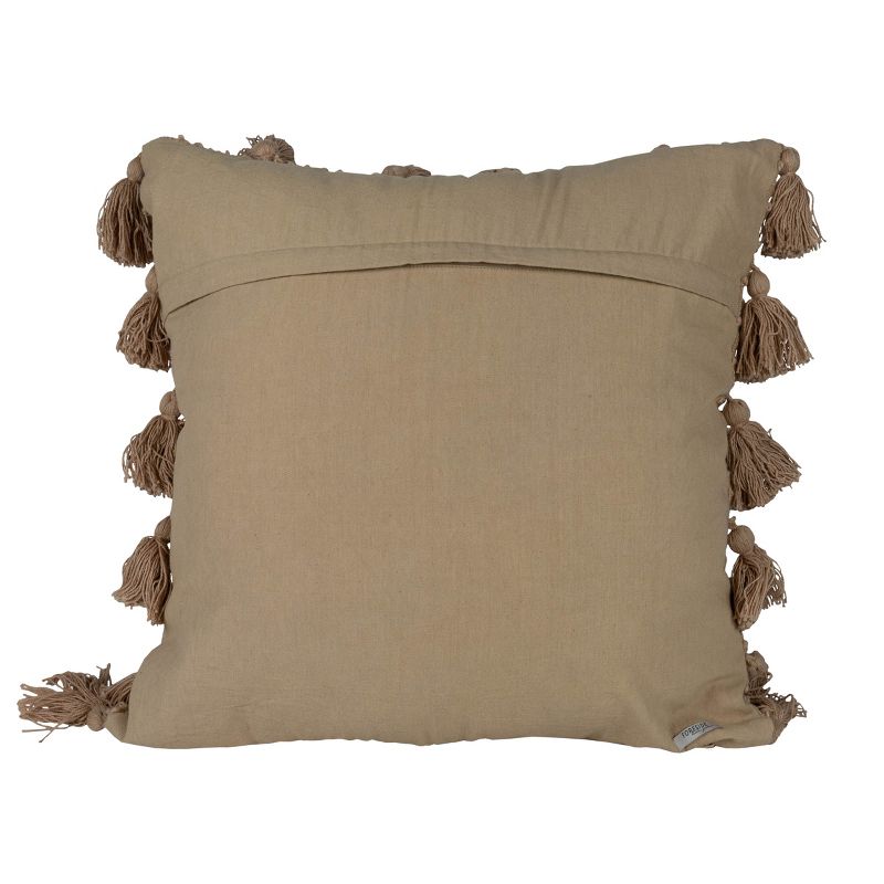 Pulled Knot Tan 24X24 Hand Woven Filled Pillow - Foreside Home & Garden, 4 of 6