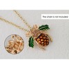 Anna-Kaci Elegant Crystal Rhinestone Fruit and Bee Brooch - Fashionable Gold Plated Fruit Insect Lapel Pins for Dresses and Accessories - 3 of 4