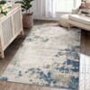 Washable Modern Abstract Rug Non Slip Low Pile Rug Soft Throw Floor Cover Foldable Indoor Carpet for Living Room Bedroom - 3 of 4