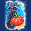 Women's Design By Humans halloween. the witch cat By POLINART Racerback Tank Top - 2 of 3