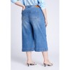 ELOQUII Women's Plus Size Denim Culotte - 4 of 4