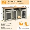 71 Inch Furniture Style Double Dog Crate Tv Stand with Storage, Heavy Duty Dog Crate Furniture for 2 Dogs, Dog Kennel - 2 of 4