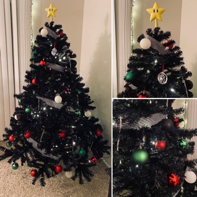 Best Choice Products Artificial Full Black Christmas Tree Holiday ...