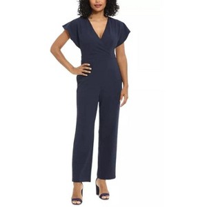 EG PRO Women Jumpsuit Batwing V-Neck Side-Pocket Zipper Back - 1 of 4