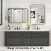 KIOTEE Rectangular Aluminum Alloy Framed and Tempered Glass Wall Bathroom Vanity Mirror in Matte Black - 2 of 4