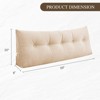 Bekrvio Corduroy Bed Wedge Pillow, Headboard Bolster Back Rest Cushion Pillow of Sofa Bed - 4 of 4