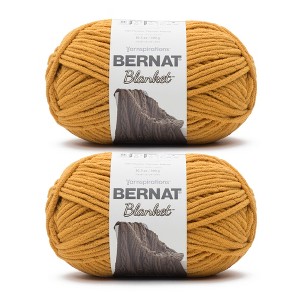 Bernat Blanket Big Ball Yarn 24 Pack-Burnt Mustard - 1 of 4