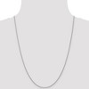 Black Bow Jewelry 1mm 10k White Gold Solid Diamond Cut Wheat Chain Necklace - 2 of 4