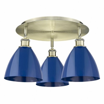 Ballston Dome - 3 Light Flush Mount In Industrial Style-10 Inches Tall and 19.25 Inches Wide