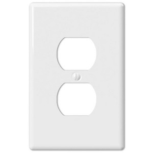 Amerelle Metro White 1 gang Ceramic Duplex Wall Plate 1 pk - 1 of 1