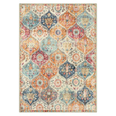 Lahome Moroccan Trellis Washable Area Rug-Soft Carpet for Living Room, Bedroom, or Entryway
