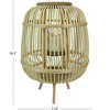 Essential Decor & Beyond 16.5" Tropical Bamboo Floor Lantern With Glass Candle Holder and Wooden Legs Decorative Accent - 2 of 2
