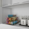 Kitchen Wrap Storage Rack-3 Tier Pantry Organizer for Foil, Plastic Bags, Cabinet Organization for Wax, Parchment Paper Holder by Lavish Home (Chrome) - 4 of 4