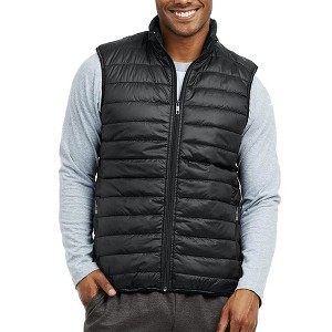 Galaxy Playertees Men's Modern Fit  Packable Midweight Puffer Vest - 1 of 2