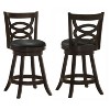 Cappuccino and Black 37.5" High Swivel Counter Stools (Set of 2) - 2 of 4