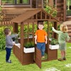 Costway Outdoor Playhouse Wood Adventures Cottage with Serving Stations & Door Natural - 2 of 4