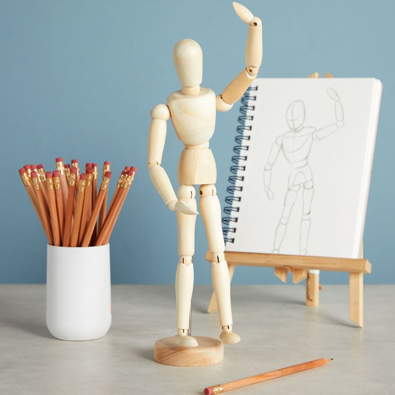 3 Pack Drawing Mannequin, Wooden Figure Model for Artists and Home Decor, 13", 3 of 9