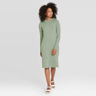 long sleeve knit dress