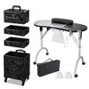 Byootique Folding Manicure Nail Table 4in1 Rolling Makeup Train Case - 2 of 4