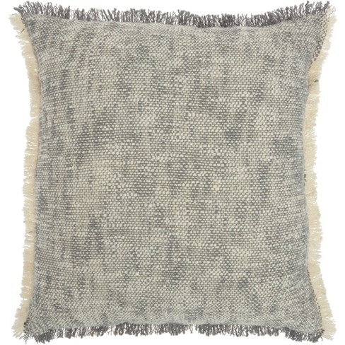 Gray best sale fringe pillow