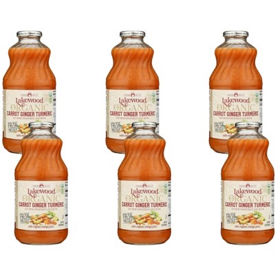 Lakewood Organic Carrot Ginger Turmeric Juice  - Case of 6/32 oz