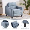 Modern L-Shaped Sectional Sofa Set w/ Plush Flannelette Fabric, Sturdy Hardwood Frame & Supportive Memory Foam Cushions - 3 of 4