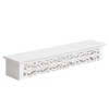 Brewster 24" Hyla White Decorative Shelf: Carved Floating, Botanical Detail, No Assembly Required - image 4 of 4