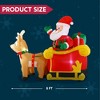Joiedomi Santa on Sleigh with 2 Reindeer Inflatable Decoration - 4 of 4