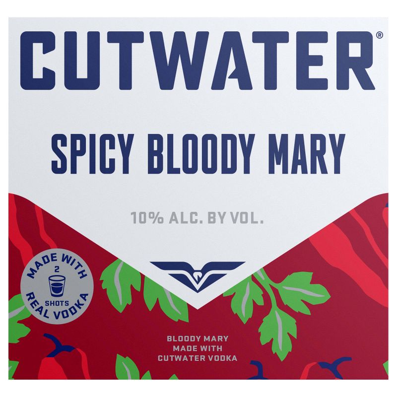 Cutwater Fugu Spicy Bloody Mary Cocktail - 4pk/12 fl oz Cans, 3 of 12