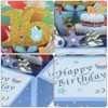 Unique Bargains 3D Pop-Out Gold Foil Birthday Card with Greeting Card and Envelope - 3 of 4