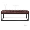 CAVINAS 53.54"W Rectangle PU Ottoman Bench,Metal Base Upholstered Bench,Upholstery Benches for Living Room & Bedroom - 4 of 4