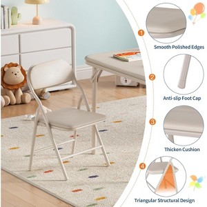 4/6 Piece Boys Girls Folding Chairs Set, Activity Chairs Set for Dining Room, Daycare, Classrooms - 1 of 4