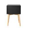 Sapphtopaz Night Stand with Drawers & Open Surface Save-Space Bedside Table with Sturdy Wood Legs Nightstand for Bedroom,Living Room - 4 of 4