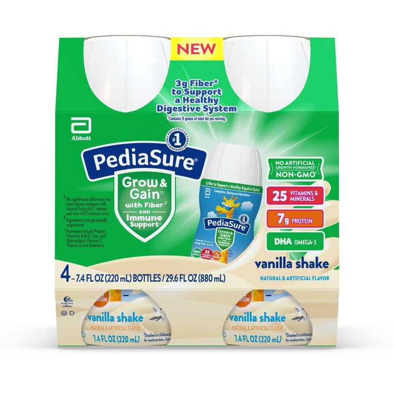 PediaSure Fiber Pediatric Supplement - Vanilla - 29.75 fl oz/4ct, 1 of 16