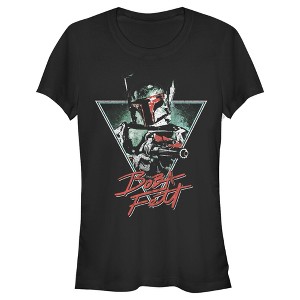 Juniors Womens Star Wars Artistic Boba Fett T-Shirt - 1 of 3