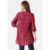 Roaman's Plaid Henley Tunic - 3 of 3