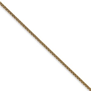 Black Bow Jewelry 1.2mm 14k Yellow Gold Solid Wheat Chain Necklace - 1 of 4
