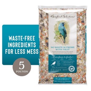 Songbird Selections No Waste Supreme with Fruit Wild Bird Seed Wild Bird Food 5 lb - 1 of 1
