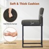 24" Counter Height Bar Stool, Faux Leather Barstool with Back and Metal Frame, Modern Armless Upholstered Bar Chair Stool for Kitchen Island - 4 of 4